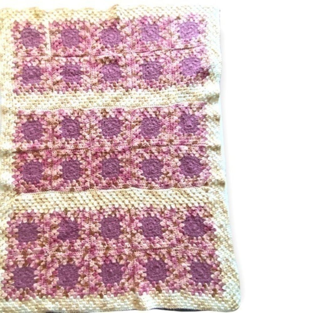 Hand Knit Blanket 50x37